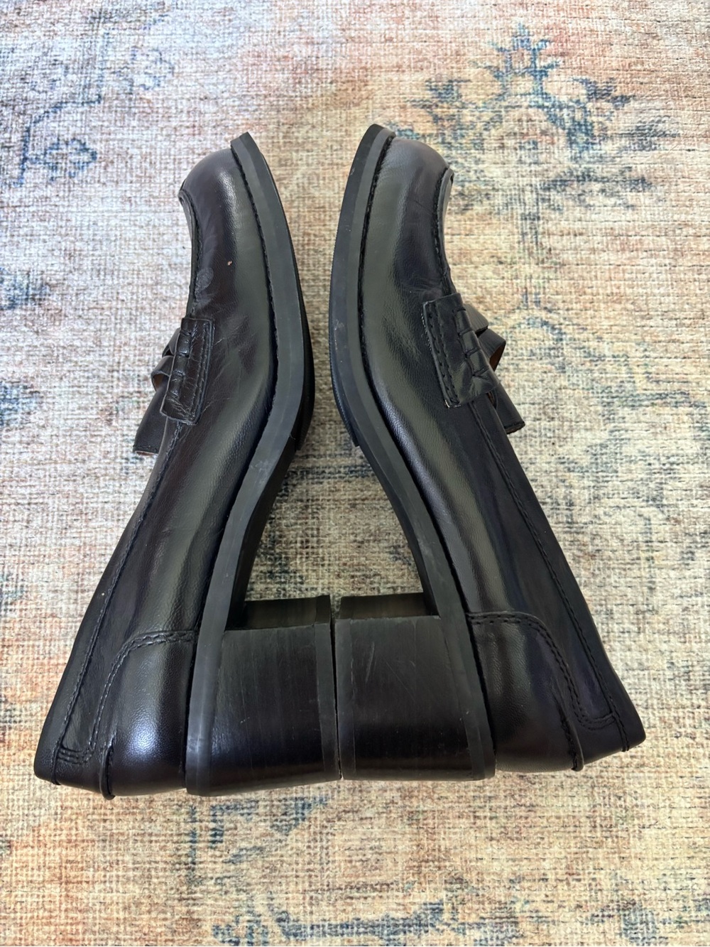 Nine West Black Leather Penny Loafers for Women - Picture 14 of 16